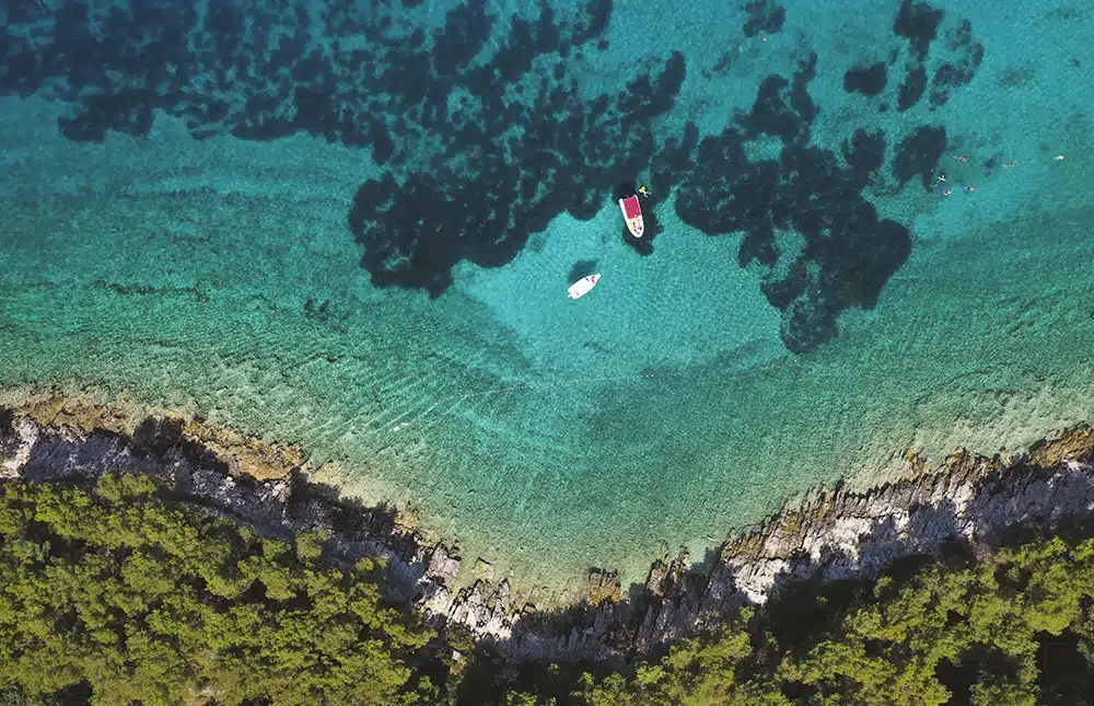 Vue aérienne côte sauvage - Méditerranée