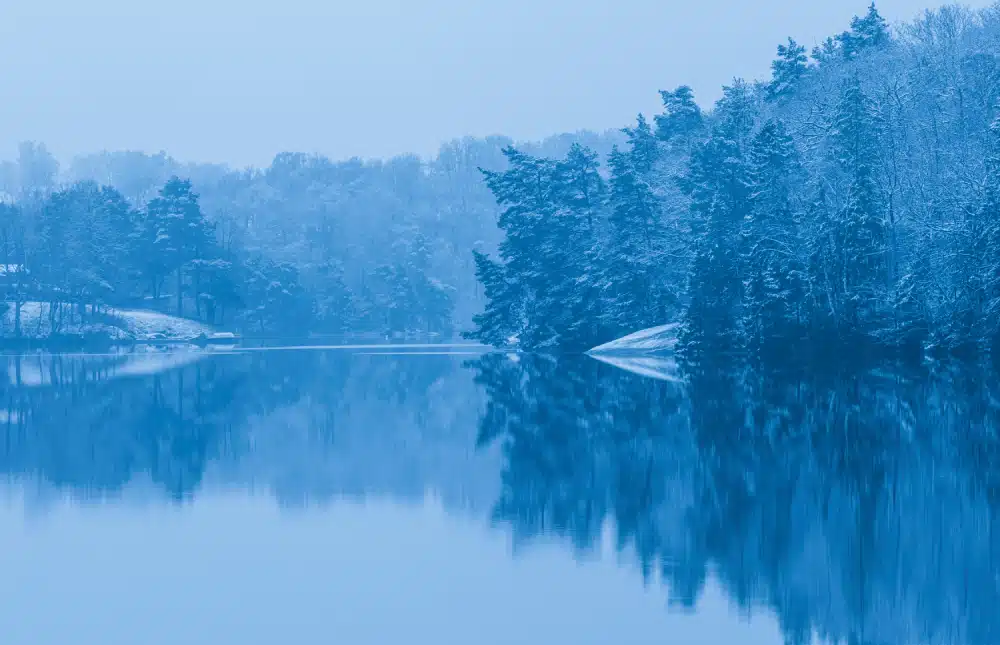 hiver lac Suède