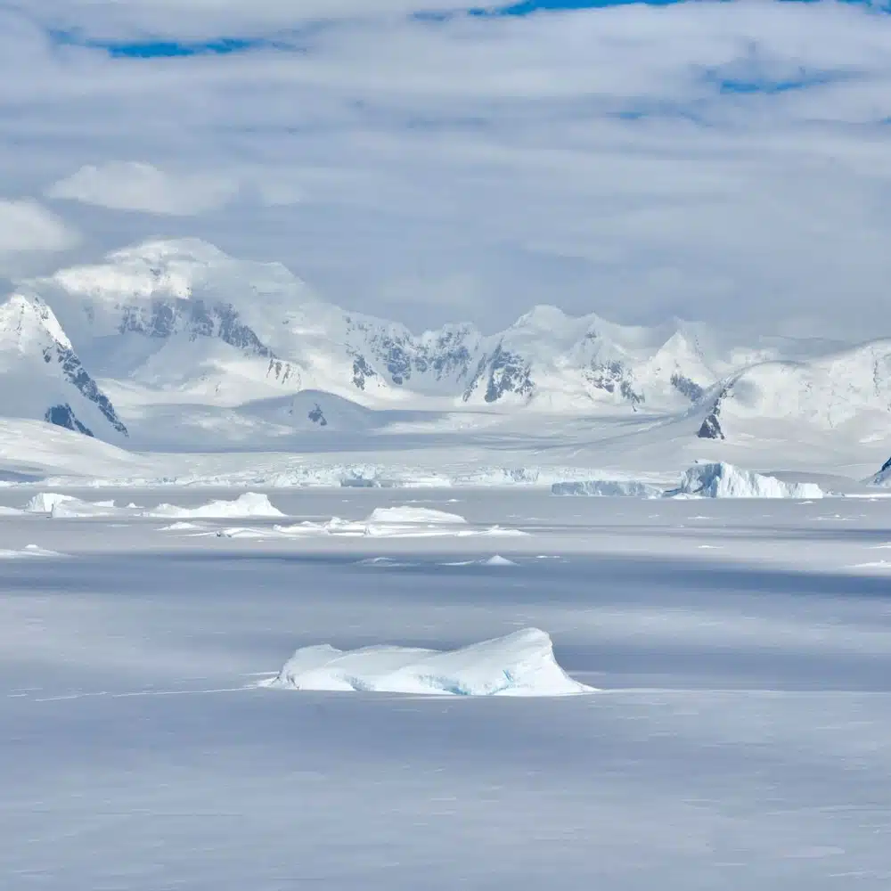 voyager-antarctique immensité glacée dans la baie de Hanusse en Antarctique
