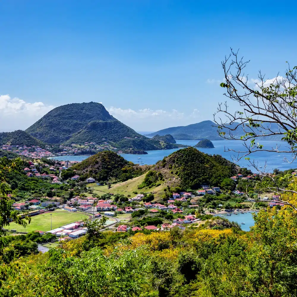 two-days-saintes View of the village of Terre-de-Haut and the bay from Morne Morel
